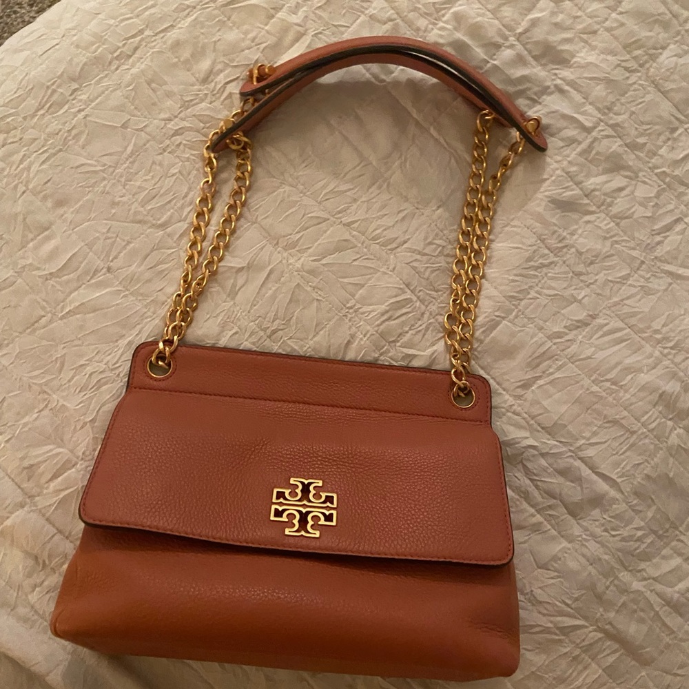 Tory Burch salmon Britten adjustable crossbody